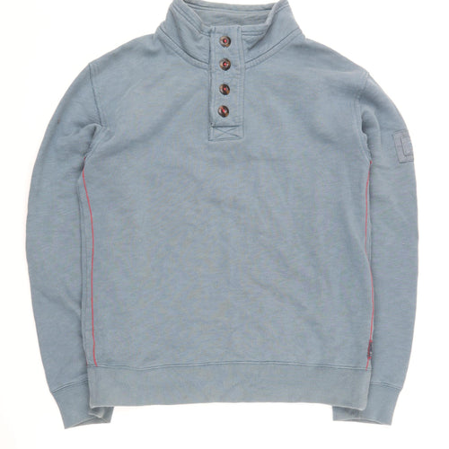 Seasalt Women's Blue Henley Sweatshirt Size S