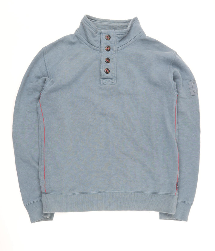 Seasalt Women's Blue Henley Sweatshirt Size S