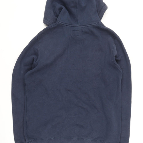 Jack Wills Men's Blue Hoodie - Medium Pullover Logo