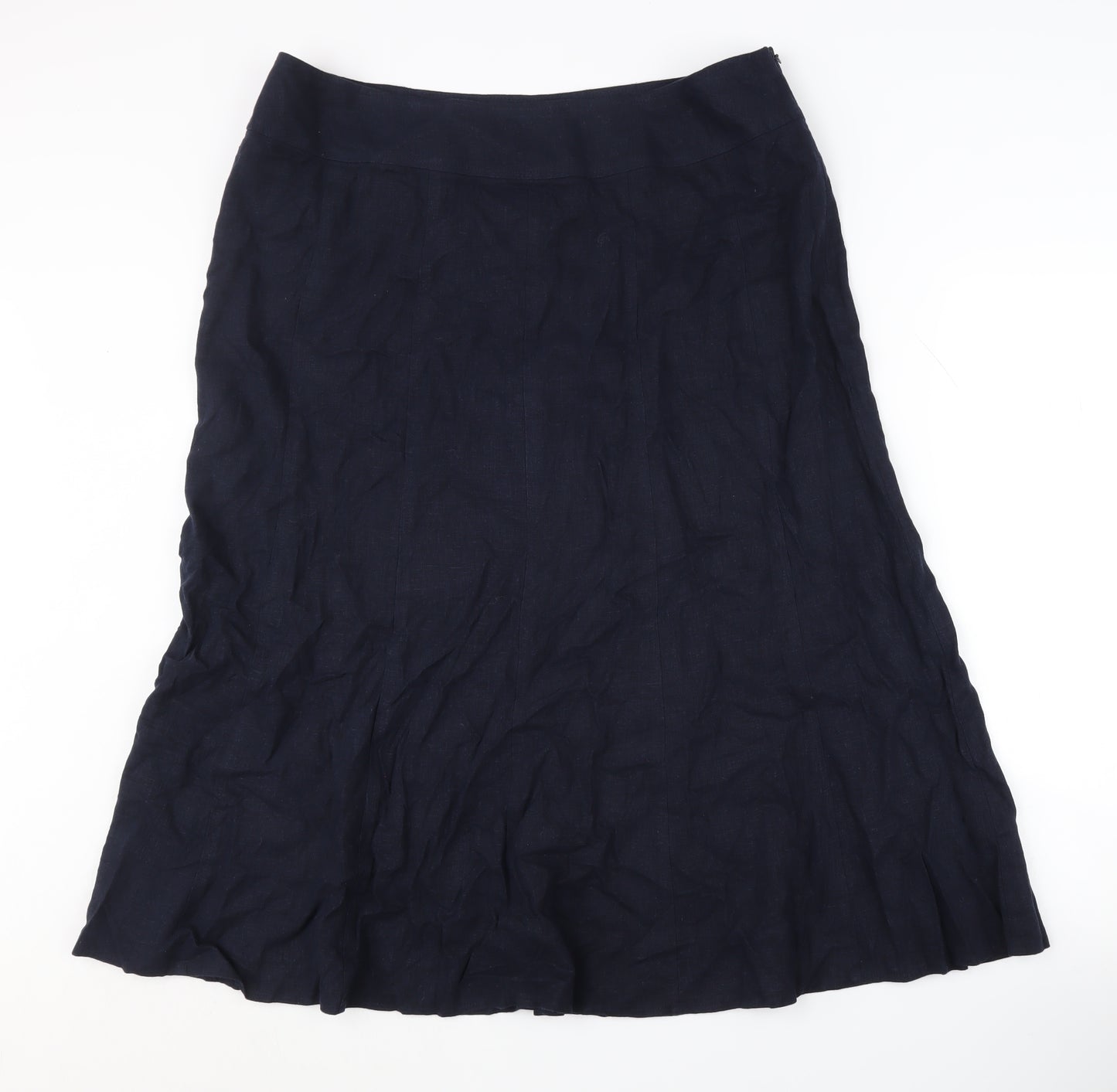 Isle Women's Blue Linen Viscose Skirt - Size 18