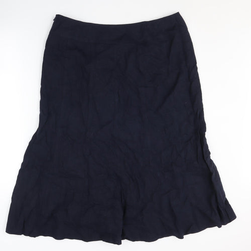 Isle Women's Blue Linen Viscose Skirt - Size 18