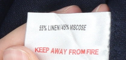 Isle Women's Blue Linen Viscose Skirt - Size 18