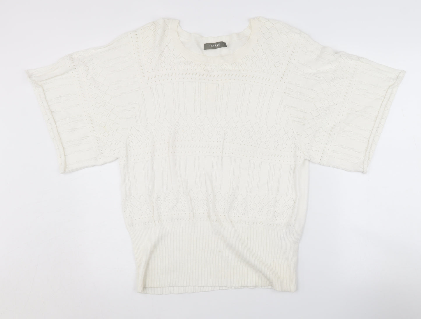 Oasis Women's White L Pullover Jumper