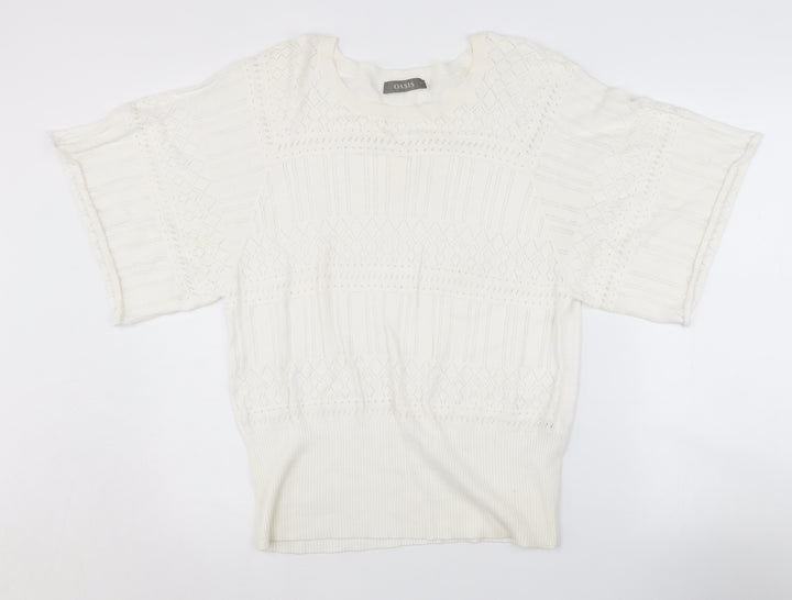 Oasis Women's White L Pullover Jumper