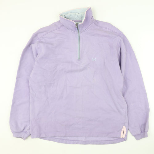 Crew Women’s Purple 1/4 Zip Sweatshirt - Size S