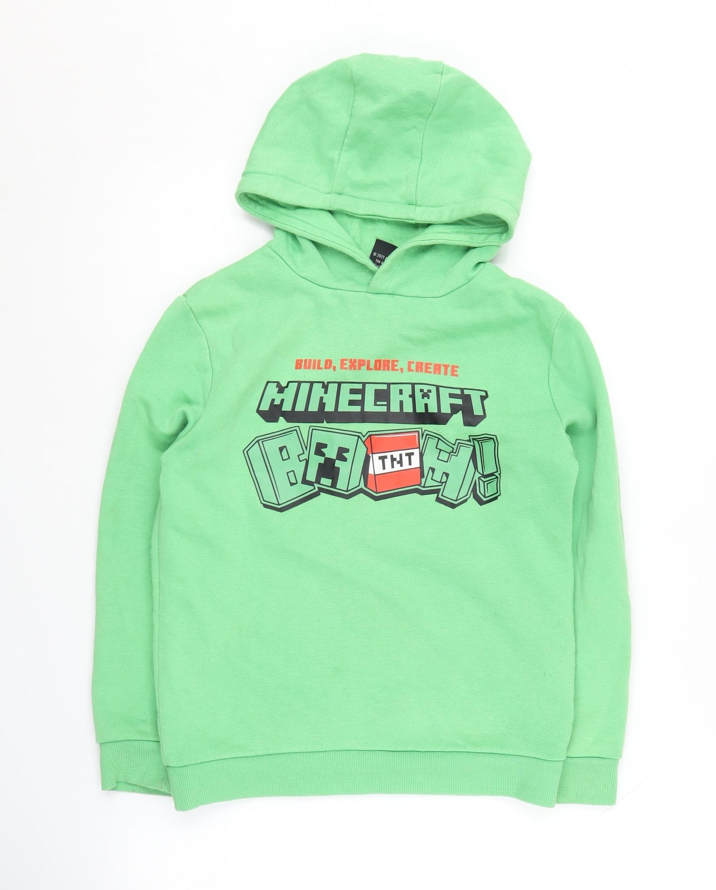 Mojang Studios Boys' Green Minecraft Hoodie, 9-10 Years