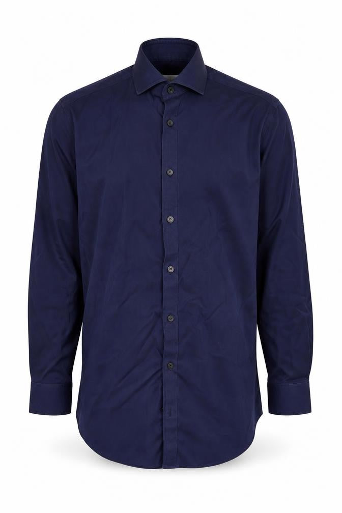Front view of Charles Tyrwhitt Men's Blue Long Sleeve Extra-Slim Shirt