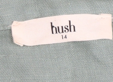 Hush Women's Green Linen Jumpsuit - Size 14