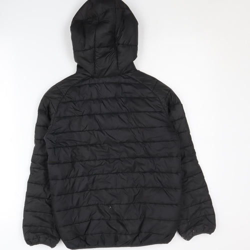 Jack Wolfskin Boys Black Puffer Jacket 12 Years Winter Hooded