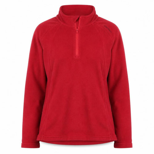 Oxylane Red Unisex XL Fleece Sweatshirt, 1/4 Zip