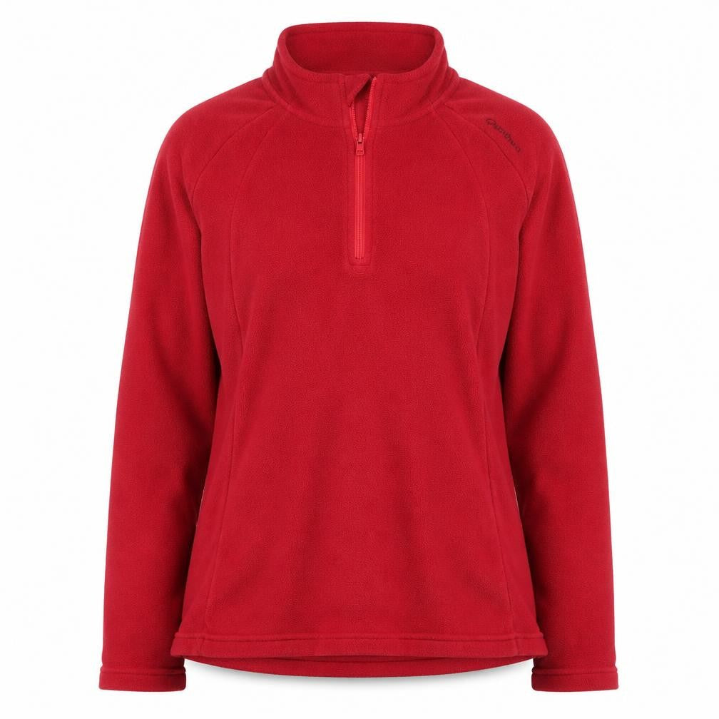 Oxylane Red Unisex XL Fleece Sweatshirt, 1/4 Zip