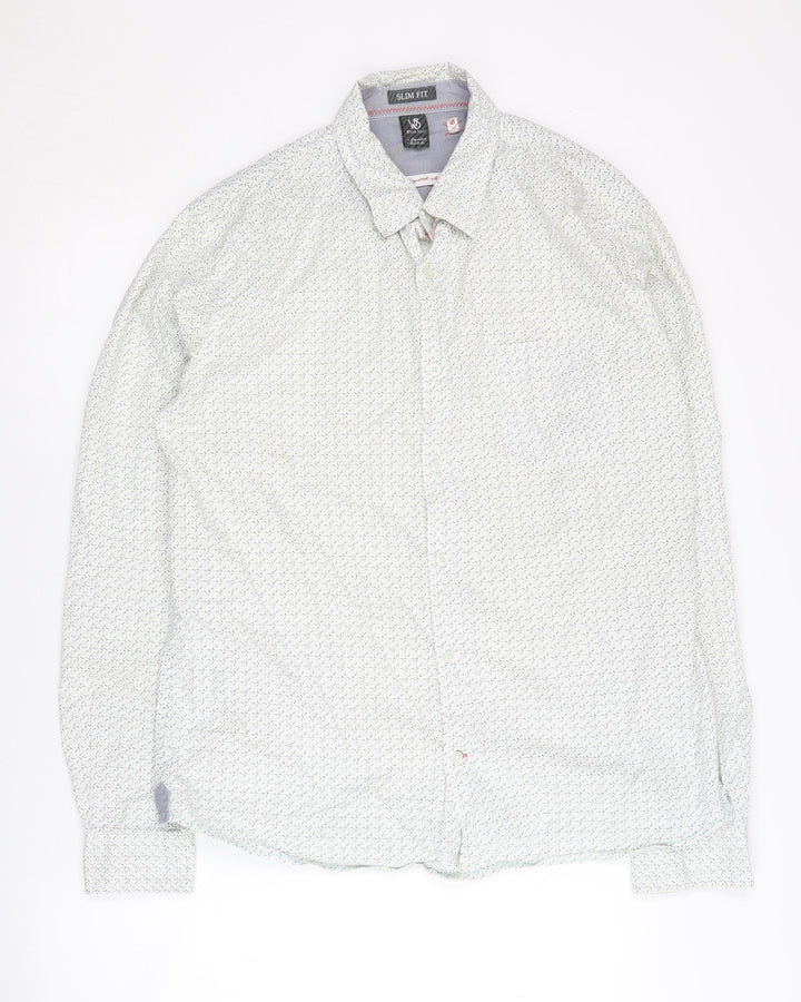 White Stuff Men's M White Slim Fit Graphic Shirt