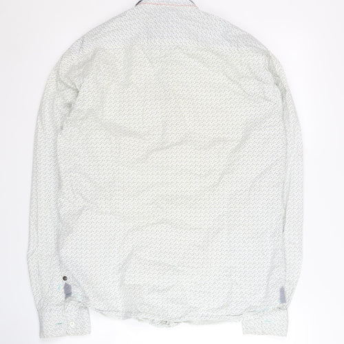 White Stuff Men's M White Slim Fit Graphic Shirt