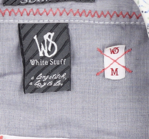 White Stuff Men's M White Slim Fit Graphic Shirt