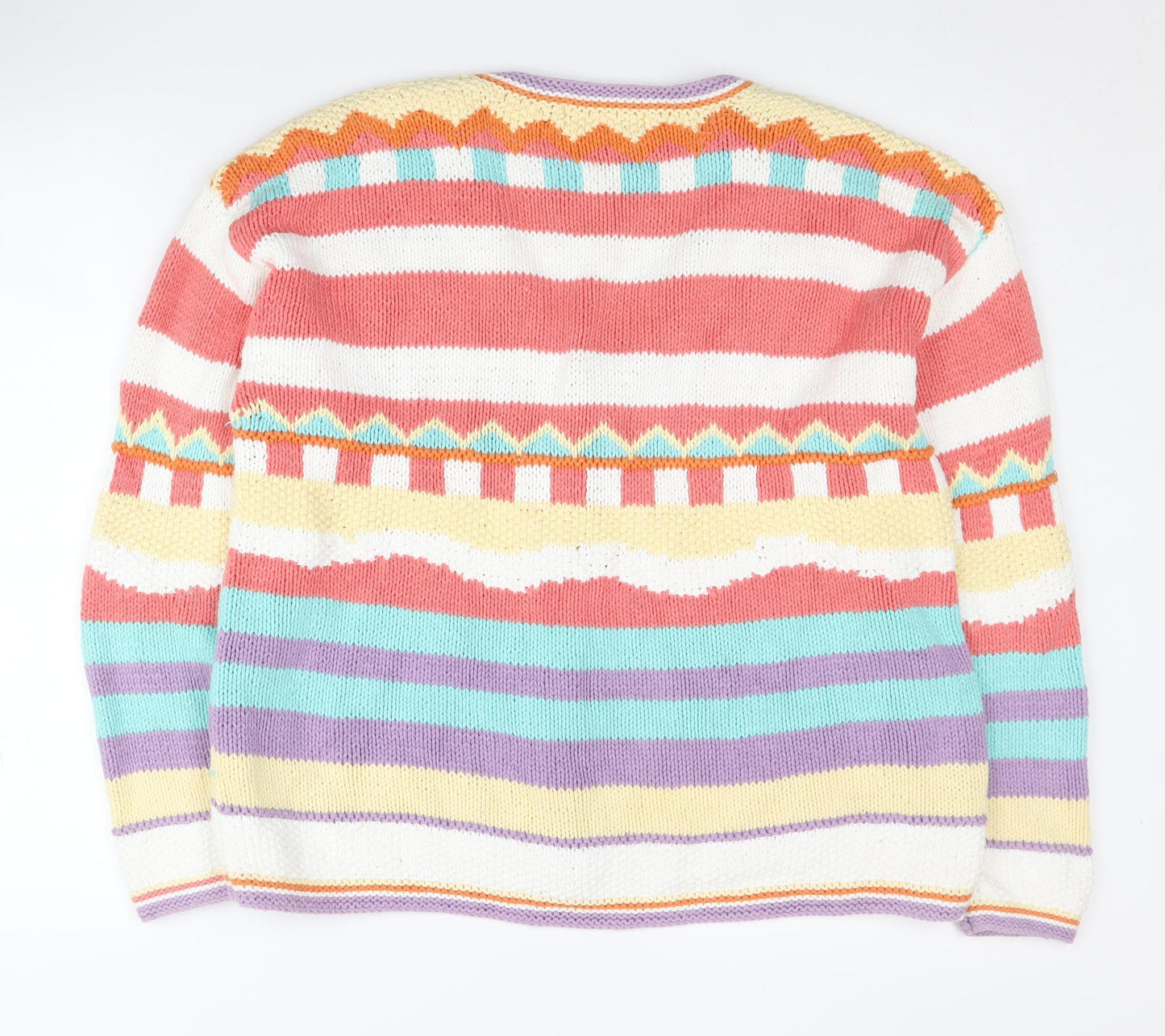 Berkertex Women's White Striped Cardigan Size 18