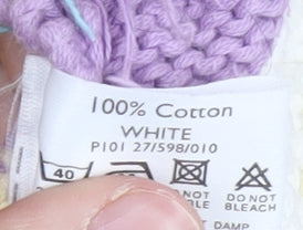Berkertex Women's White Striped Cardigan Size 18