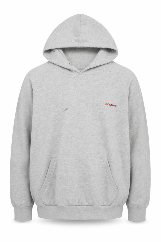 Front view of Donnay Men's Grey Pullover Hoodie L