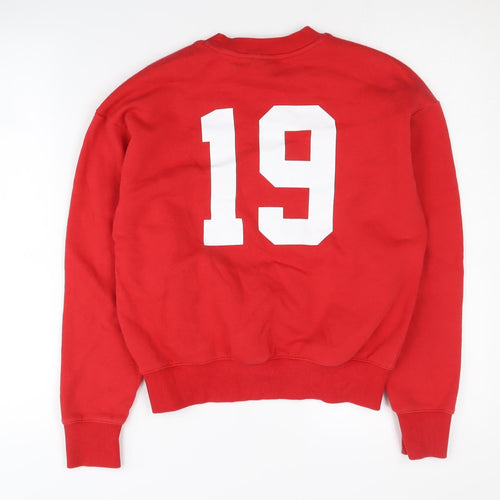 Champion Red Pullover Sweatshirt XS Unisex Logo