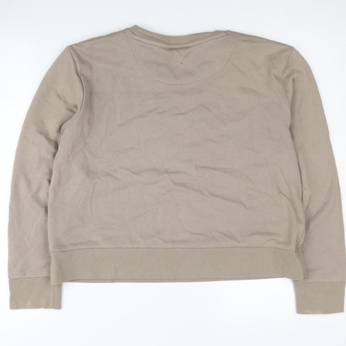 DKNY Women's Beige Logo Sweatshirt Medium