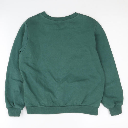H&M Girls Green Disney Christmas Sweatshirt Size 8-10