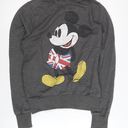 Disney Men's Grey Cartoon Pullover Sweatshirt S