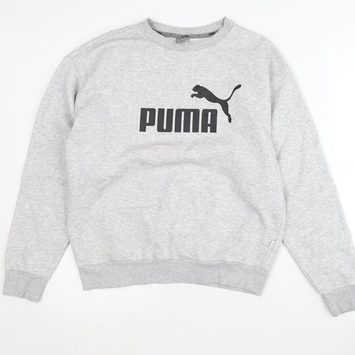 Puma Men's Grey Crew Neck Sweatshirt Size S