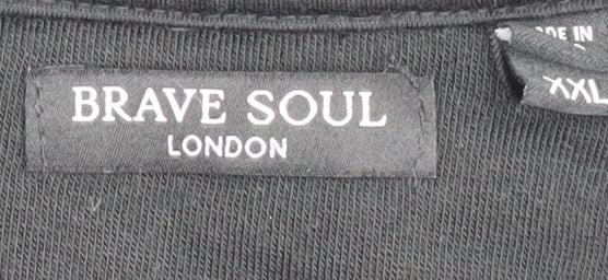 Brave Soul Men's XXL Black Pullover Sweatshirt