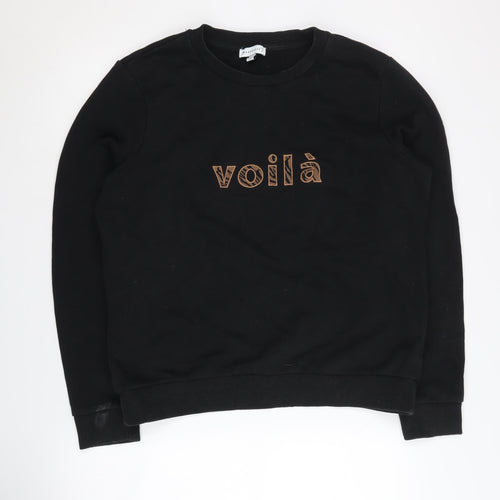 Warehouse Women's Black Pullover Sweatshirt L