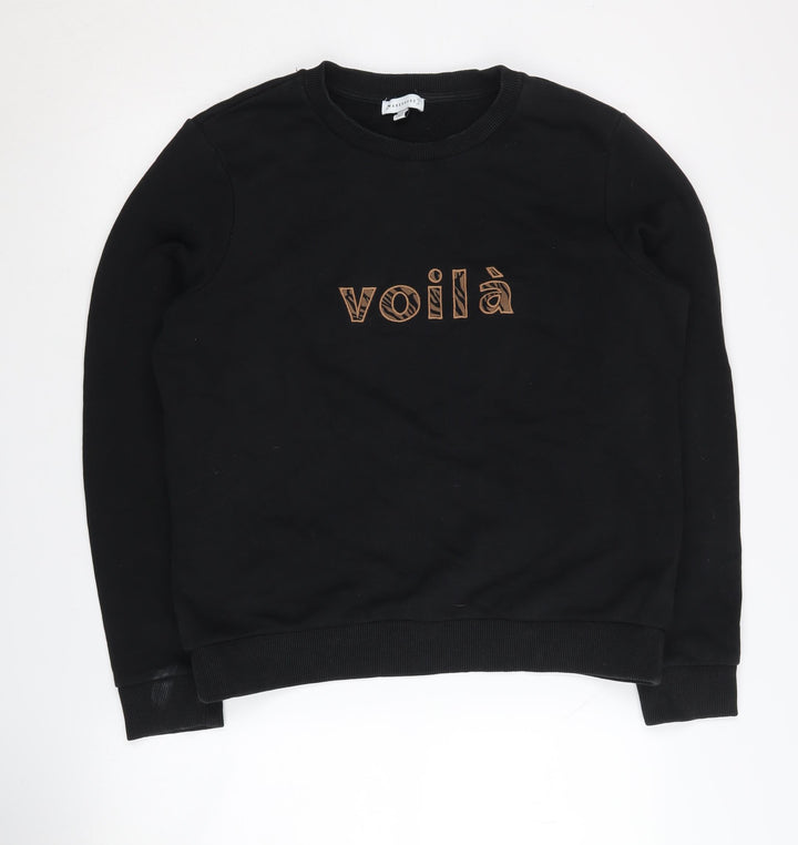 Warehouse Women's Black Pullover Sweatshirt L