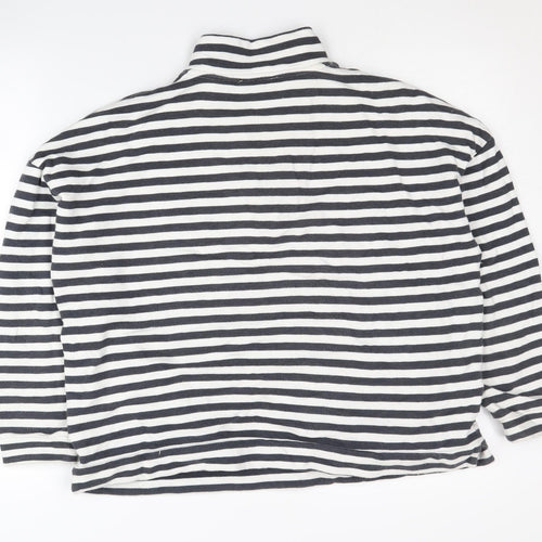 Phase Eight Women's Black Striped Pullover Sweatshirt Size 10