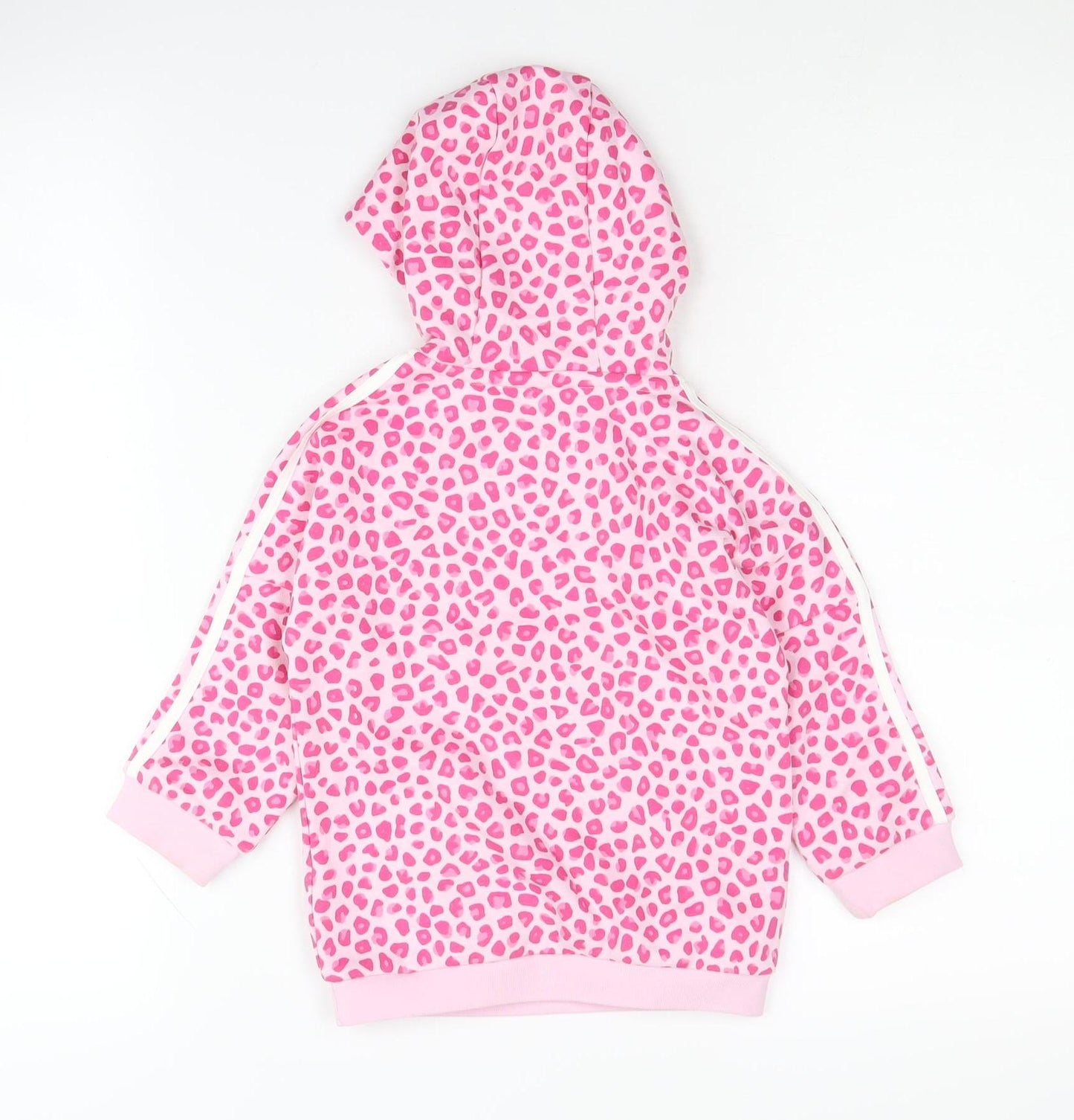 Adidas Girls Pink Animal Print Hoodie - 12-18 Months