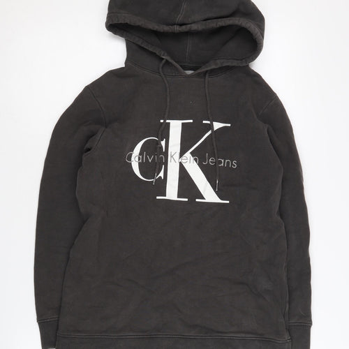 Calvin Klein Men's Black Hoodie XS Pullover Logo