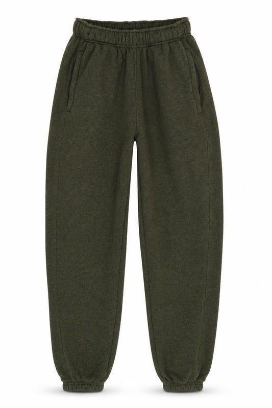 Front view of Slazenger Men's Green Jogger Trousers, size S, – Gym Essential