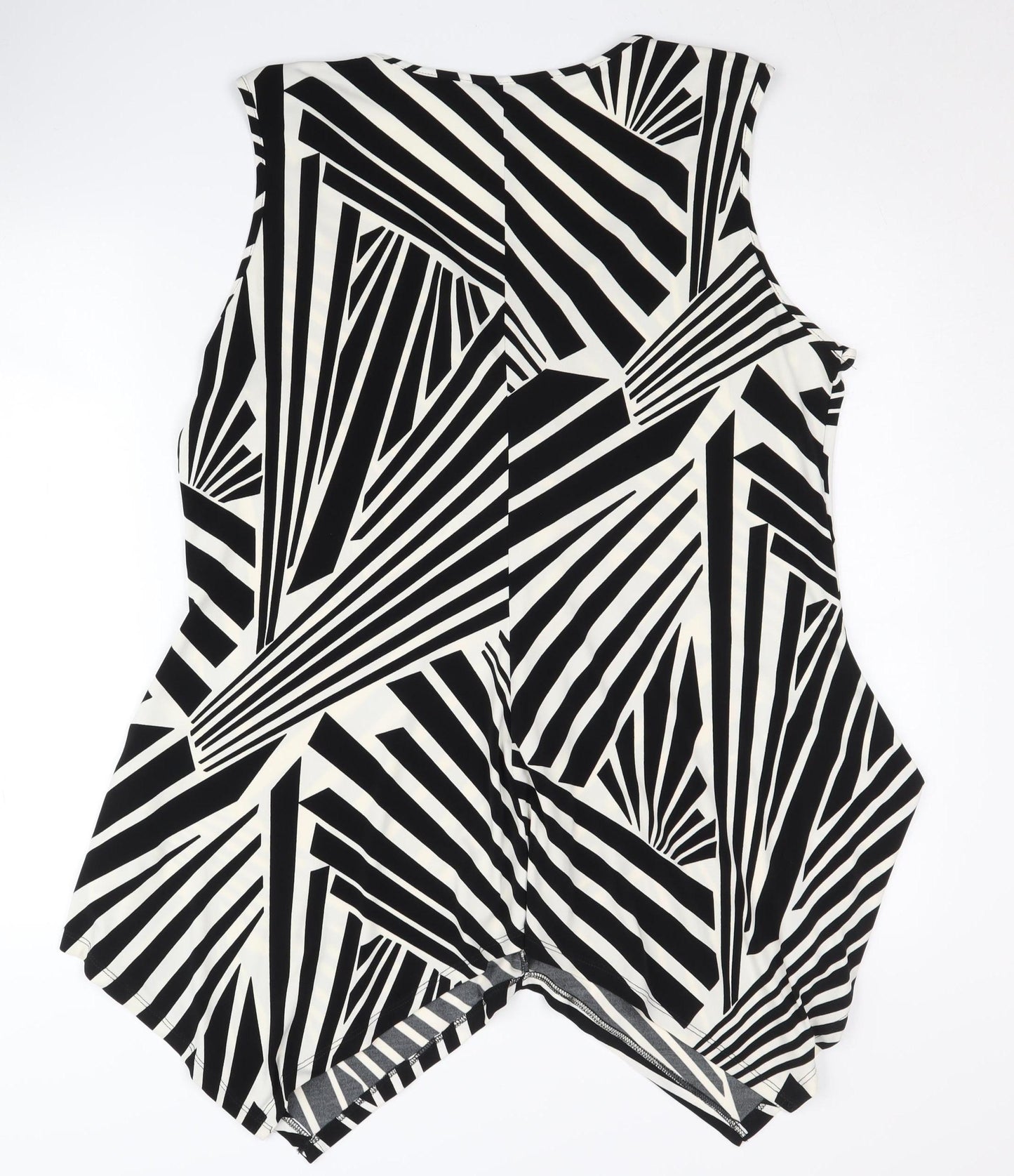 Wallis Women’s Black Geometric Sleeveless Blouse L