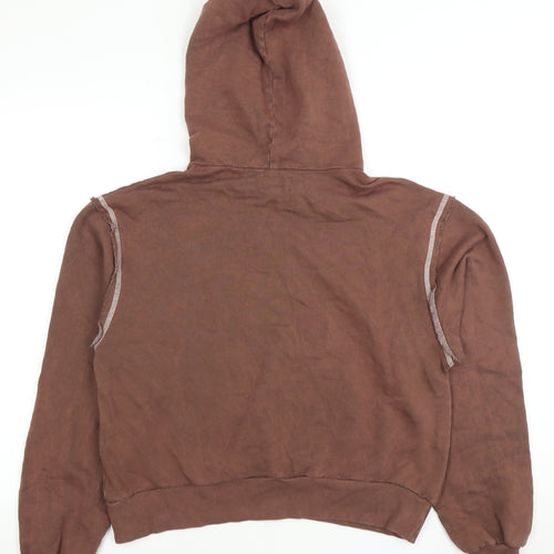 Pacific Republic Teens Brown Pullover Hoodie M Brown Knit