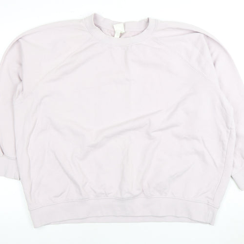 H&M Women's Pink Crew Neck Sweatshirt XL
