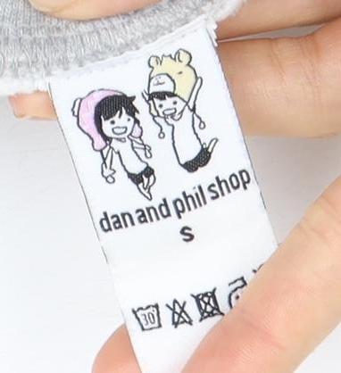 Dan and Phil Shop Unisex Grey Graphic Sweatshirt - S