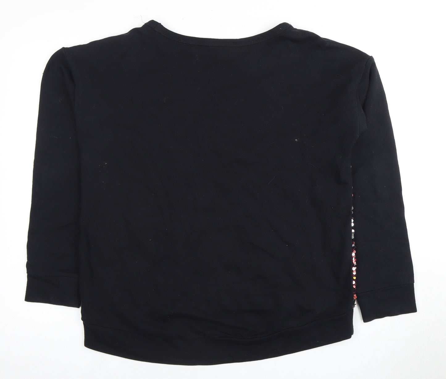 Next Women's Black Sequin Pullover Sweatshirt Size 12
