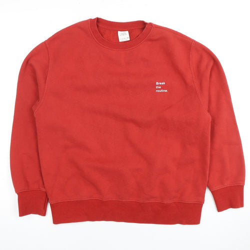 Zara Boys Red Pullover Sweatshirt 11-12 Years Long Sleeve