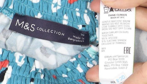 Marks and Spencer Women's Blue Animal Print Dress