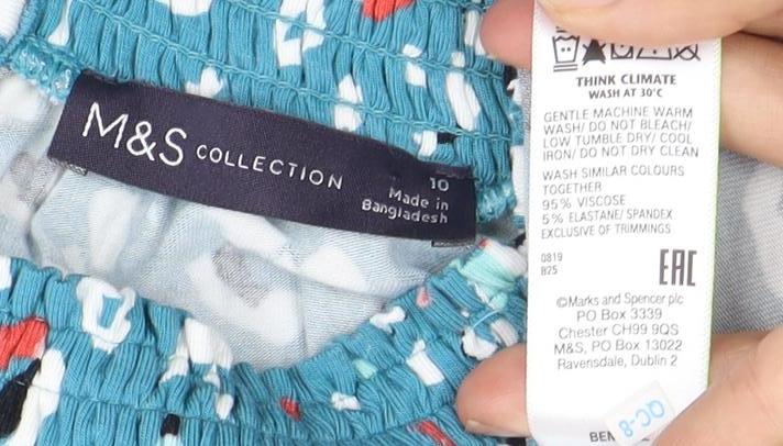 Marks and Spencer Women's Blue Animal Print Dress