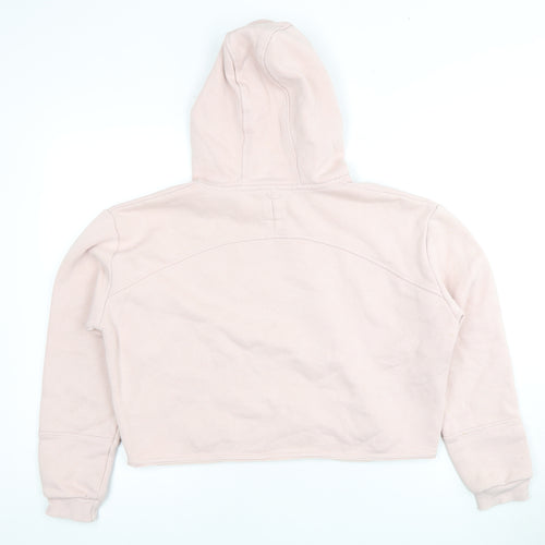 Lounge Women's Pink Hoodie, Hooded Pullover, Logo Accent