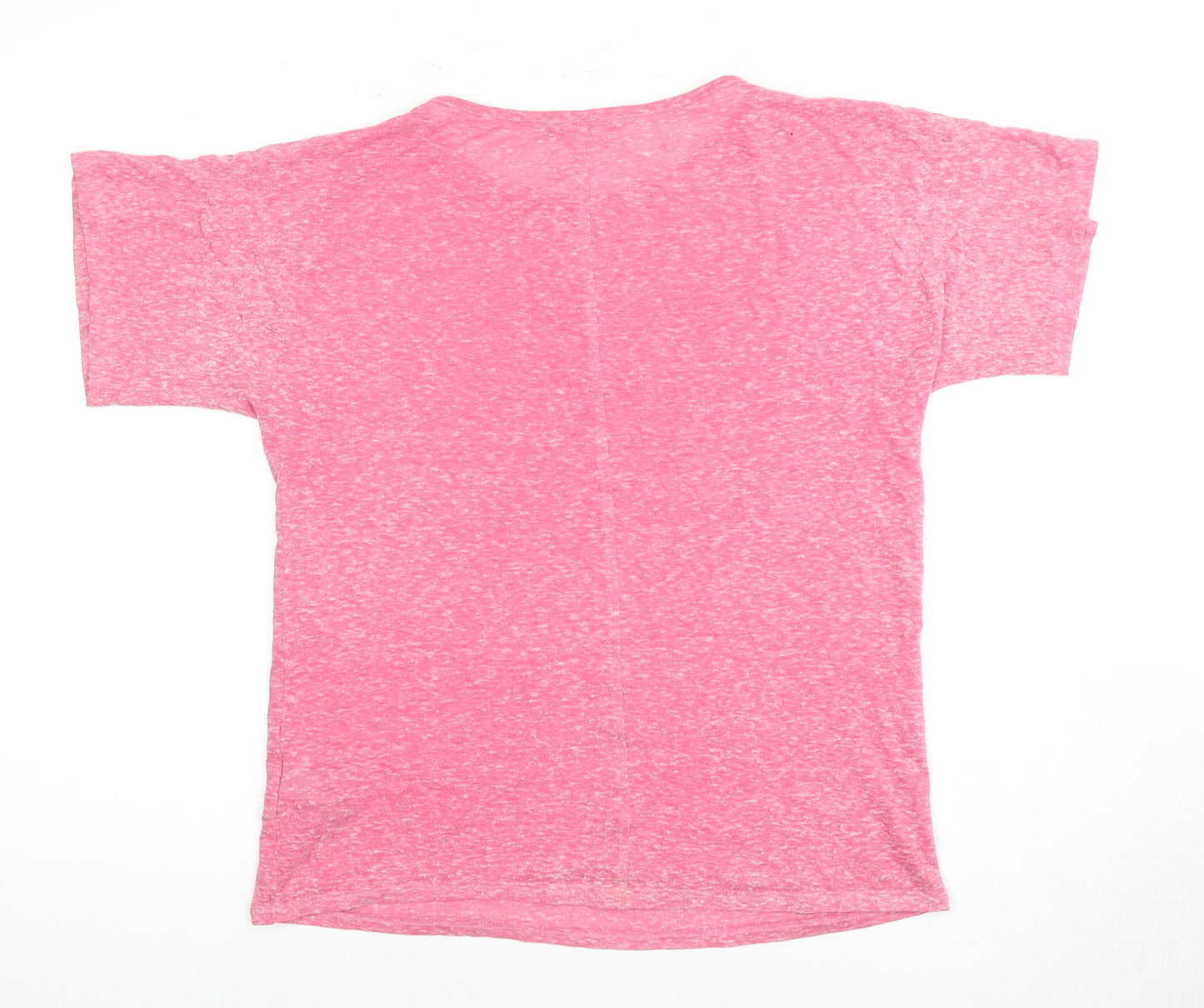 Marks and Spencer Women's Pink Crew Neck T-Shirt Size 10