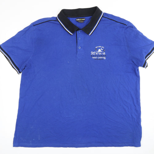 Atlas For Men 4XL Blue Men's Polo Shirt with Logo