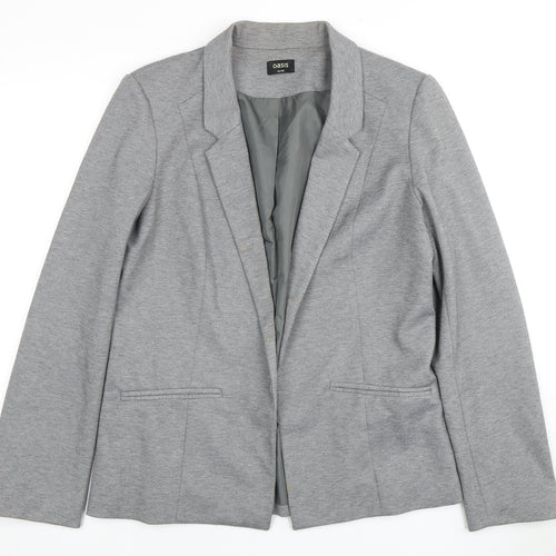 Oasis Women's Grey Blazer Size 14 Regular Fit