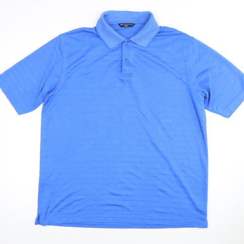 Marks and Spencer Men's Blue Polo Size L