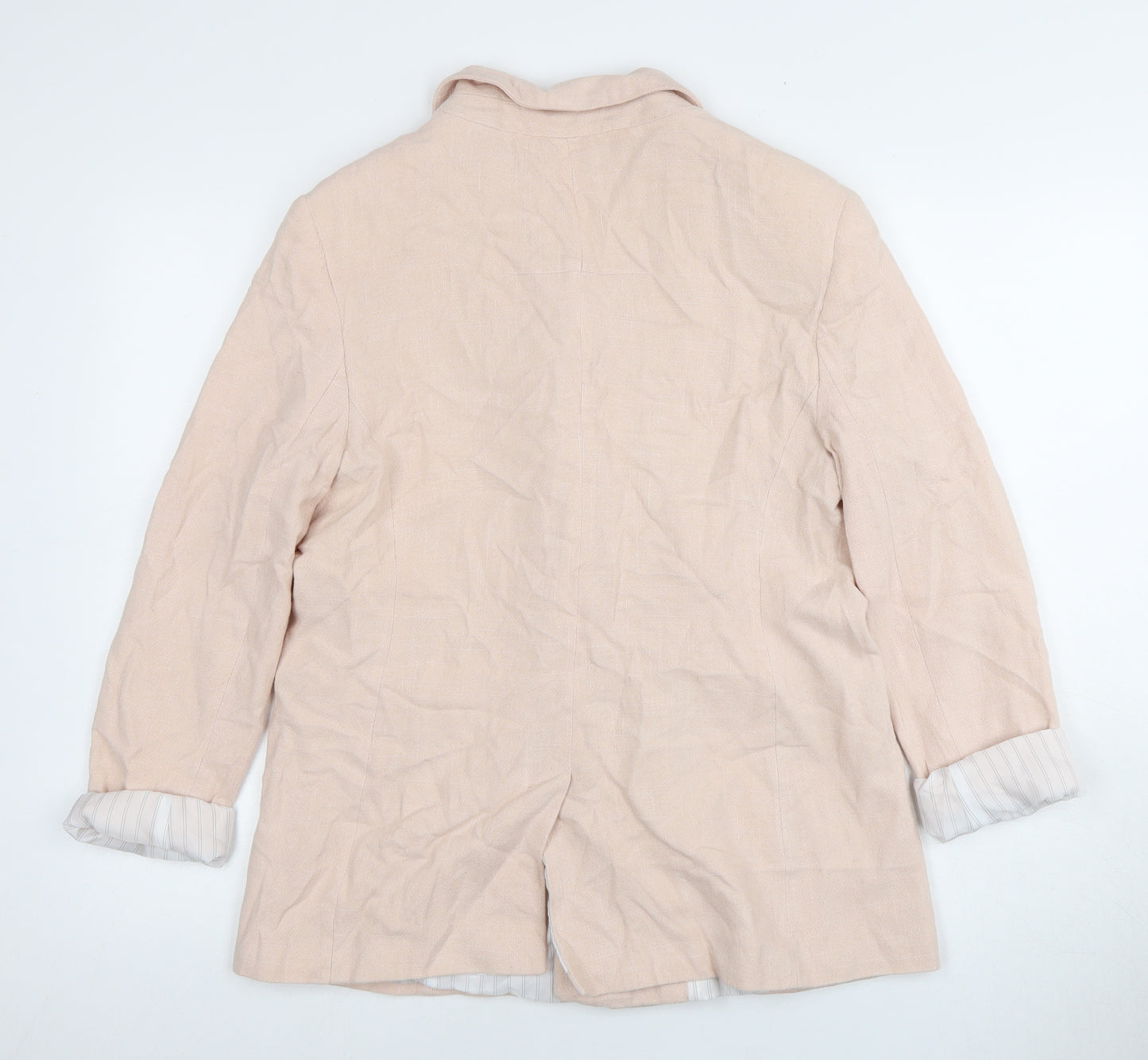 Topshop Women's Beige Double-Breasted Blazer Size 12