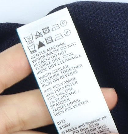 Marks and Spencer Men's Blue Blazer, Size 40S