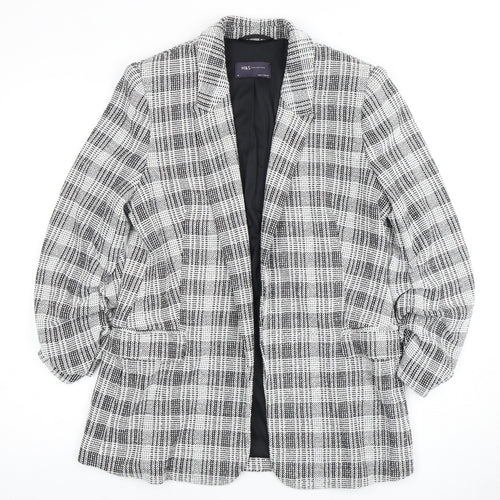 Marks and Spencer Women's Check Blazer - Size 10
