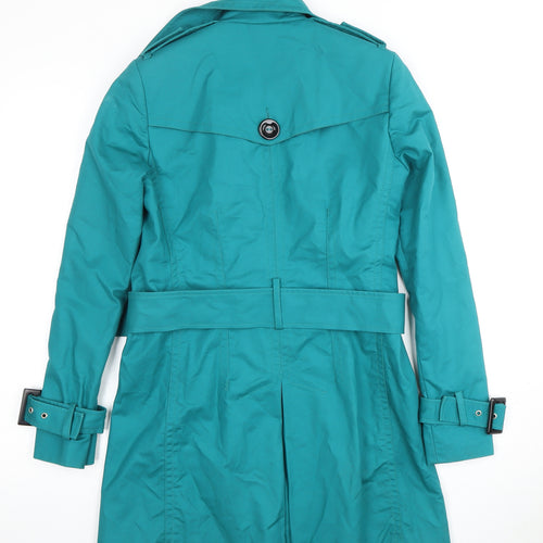 Marks and Spencer Women's Green Trench Coat UK 8